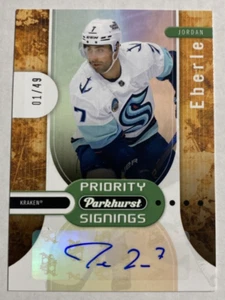 2024 UD Parkhurst Priority Signings JORDAN EBERLE Autograph 01/49 Spring Expo - Picture 1 of 2