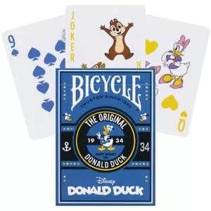 Bicycle Donald Duck Playing Cards Deck Disney Original Poker Size Blue 10043111 - Bild 1 von 9