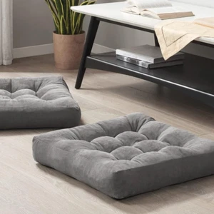 Meditation Floor Pillow Set of 2, Square Large Pillows Seating for Adults, Tufte - Picture 1 of 7