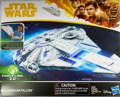 HASBRO STAR WARS HAN SOLO MILLENNIUM FALCON COM ESCAPE POD FORCE LINK 2.0 NOVO  - Imagem 1 de 4
