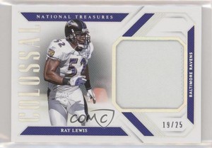 2018 Panini National Treasures Colossal Materials Prime /25 Ray Lewis #CM-RL HOF