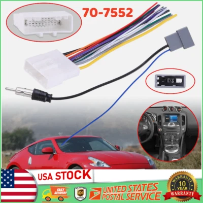 70-7552 For Nissan Car Stereo Wiring Harness Adapter Cd Cable Install Plugs Kit - Image 1 of 4