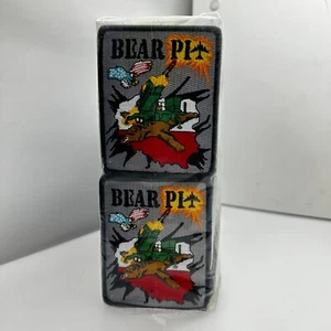 BEAR PI T Patch Bear with Tank and American Eagle Design 4" x 3" Bundle - Picture 1 of 4