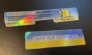Set Adesivi Etichetta Nintendo Game Boy Advance GBA Personalizzato Pokémon Surf Pikachu - Foto 1 di 1