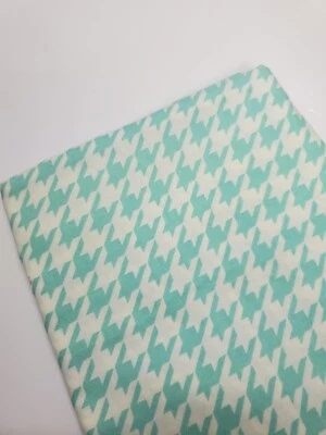 Bonnie & Camille Fabric Moda Vintage Modern Aqua Houndstooth Quilt FAT QUARTER - Image 1 of 2