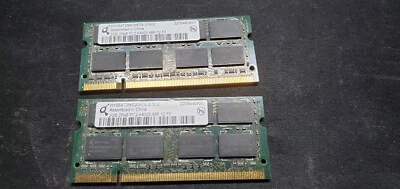 HYS64T256020EDL-2.5C2 OEM INFINEON LAPTOP MEMORY 4GB (2x2GB DDR2 PC3-6400S(CA69) - Image 1 of 2