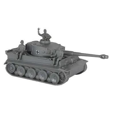 BMC CTS WW2 German Tiger I Tank Classic Toy Soldier GRAY Plastic Army Vehicle - Image 1 of 4