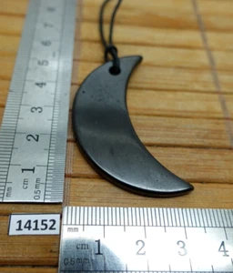 Pendentif lune SHUNGITE naturelle de Carélie top qualité collier moon anti ondes - Imagen 1 de 3