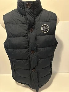 Abercrombie & Fitch Duck Down Collared Zip & Button Puffer Vest Men’s Sz S VGC - Picture 1 of 8