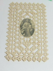 04I9 Antica Immagine Votiva Canivet Pizzo Vergine BAMBINO Religion XIX - Foto 1 di 3