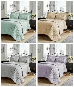 Luxury Savoy Jacquard Duvet Quilt Cover Set Double King Super King Size Bedding - Picture 1 of 3