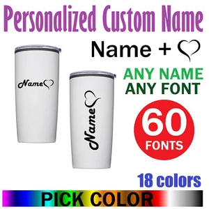Custom Name Vinyl Lettering Sticker Decal, YETI Decal Tumbler Cup, Phone, Car - Picture 1 of 11