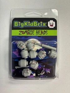 Custom Zombie Head Pack Printed on Genuine Lego Parts -by BKB +Bonus Weapons! - Picture 1 of 2