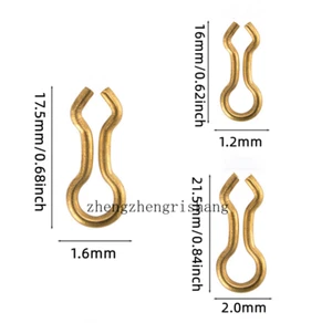 100PCS Brass Sinker Eyes Eyelets for Lead Weight Mold Fishing Tackle Accessories - Picture 1 of 27