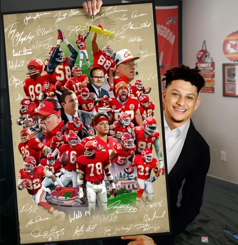 Kansas City Chiefs Legends Champions Unframed Poster Christmas Gift For Dad Mom Cover