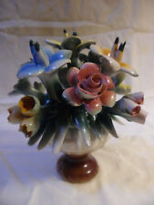 Vintage Flower Bouquet Figurine Capodimonte Mini Center Piece
