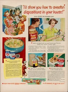 1949 Borden's Condensed Milk Coffee Vintage Old Print Ad Borden Eagle Brand - Picture 1 of 8