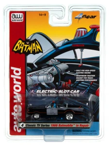 Auto World 4Gear in Reparatur 1966 Batman Batmobil - klassische TV-Serie HO Slot Auto - Bild 1 von 4