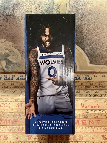 2023 SGA Minnesota Timberwolves D’angelo Russell Bobblehead New in Box! Cover