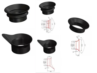Mira telescópica de visión nocturna de 2 piezas de repuesto de goma para protectores oculares PVS-18/14 NVG Foto 1 de 4