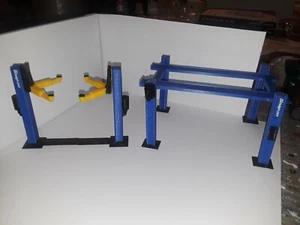 4 Pfosten und 2 Pfosten Combo Modell Auto Aufzüge für 1:24 1:25 Arbeit Werkstatt Garage Dioramen - Bild 1 von 4