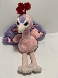 Ganz Webkinz Pinktastic Peacock 13" Plush Pink Exotic Bird Stuffed Animal - Picture 1 of 6