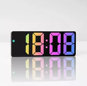 LED Digital Wall Table Clock Color Changing 24Hour Display Modern Design Quality - Picture 1 of 8