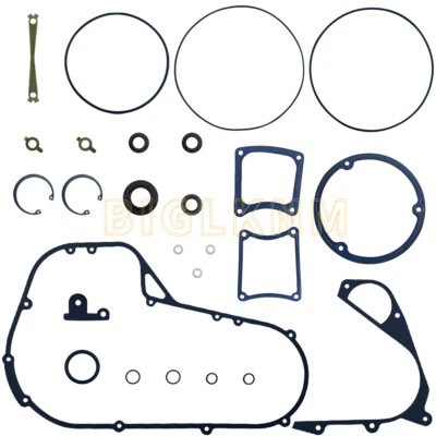 Clutch Primary Cover Gasket Seals Kit for Harley Dyna Electra Glide Low Rider Foto 1 de 4