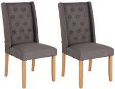 Set 2 sedie da pranzo Malea in tessutoScopri il design Chesterfield della poltro