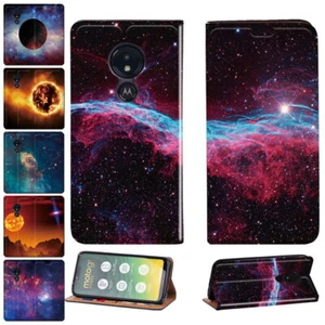 Funda con soporte de cuero espacial para Motorola Edge 50/E14/G04/G24/G34/G35/G45/G55 - Imagen 1 de 18