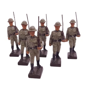 Rare Vintage 1936 LINEOL 65 mm Argentine Infantry Marching Soldiers Composition - Picture 1 of 10