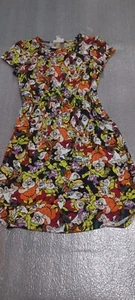 Disney Dress LuLaRoe Kids Size 10 Awesome Seven 7 Dwarfs Print Girls - Picture 1 of 4
