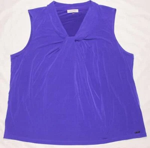 Camicia donna viola senza maniche Calvin Klein X56TM24A nuova senza etichette taglia 2X - Foto 1 di 8