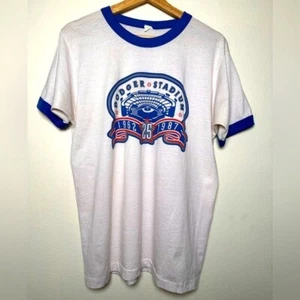 Vintage Los Angeles Dodgers Stadium 25th 1987 Anniversary Ringer T-Shirt MLB - Picture 1 of 5