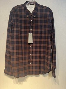 OFFICINE GÉNÉRALE BUTTON DOWN JAPANESE OMBRE CHECK SHIRT XL - Picture 1 of 6