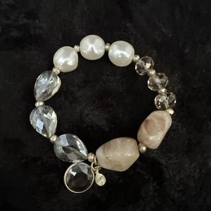 Loft Multi Colored Beaded Stretch Bracelet - Picture 1 of 10