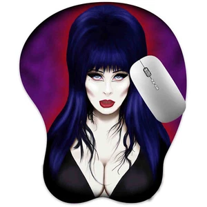 NUEVA Alfombrilla de Ratón 3D Oppai Alfombrilla de Ratón con Reposamuñecas Alivio del Dolor Boob-pad Elvira - Imagen 1 de 6
