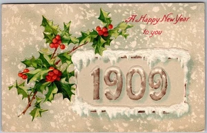 Antique Postcard Bridgeton 1908 New Year Greeting Bridgeton, NJ 1900s - Picture 1 of 2