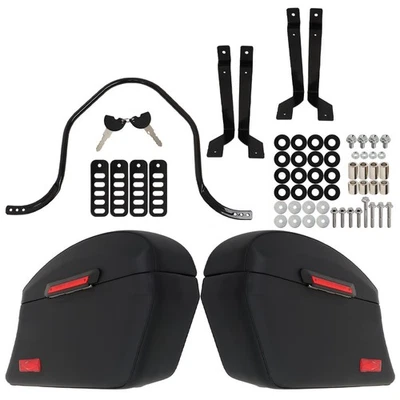 Kit de montaje de alta resistencia alforjas duras clásicas para Yamaha Kawasaki Honda Foto 1 de 4