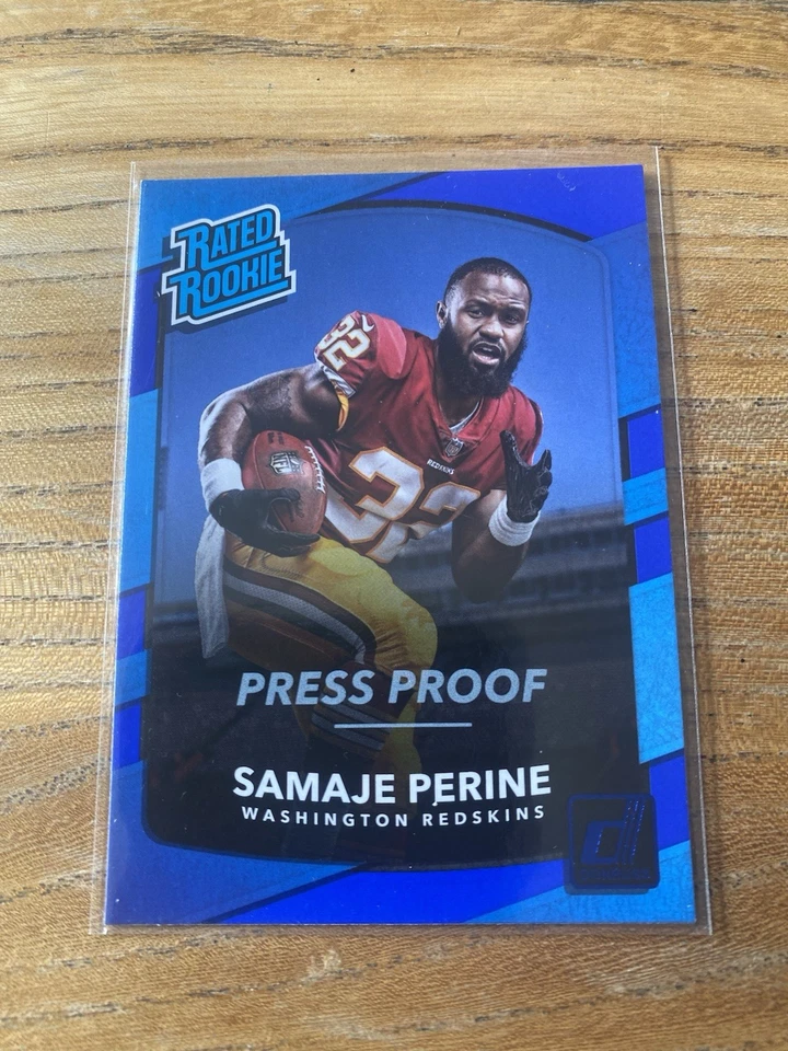 2017 Panini Donruss - Rated Rookie Samaje Perine #306 Press Proof Blue (RC) - Image 1 of 1