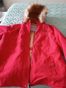 Atlas for Women Red Hooded Parka Coat for Women Size 20/22 - Picture 1 of 11