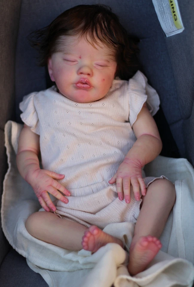 Reborn Doll Primrose Asleep By Laura Lee Eagles Sleeping Newborn Baby Girl Doll - Immagine 1 di 4
