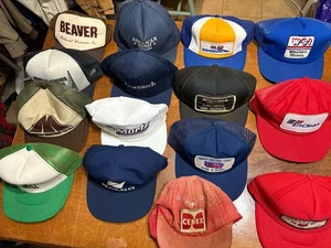 Vintage Hut Posten 15 Trucker Netz Schaumstoff Patches Öl Bohrungen Mittlerer Westen Industrie - Bild 1 von 22