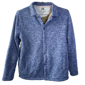 Weatherproof Men's L Sherpa Lined Jacket Blue Fleece Shacket Outdoorwear Cottage - Picture 1 of 6