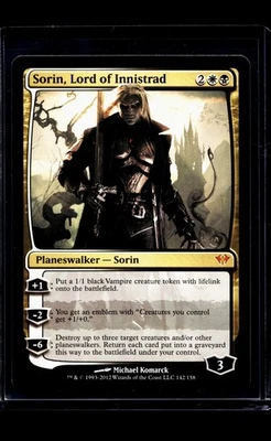 2012 MTG Magic the Gathering DKA Dark Ascension #142 Sorin Lord of Innistrad - Image 1 of 2