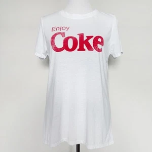 Camisa Enjoy Coke para mujer talla XL Coca Cola Diet Coke blanca roja manga corta - Imagen 1 de 8