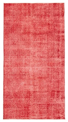 Vintage Red Traditional 3'6" x 6'9" Hand-Knotted Oriental Wool Area Rug - Image 1 of 4