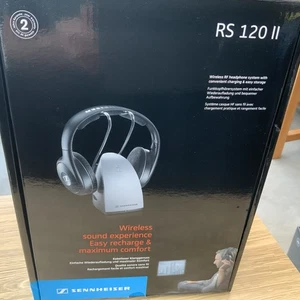 Originalverpackte Sennheiser RS 120 II kabellose On-Ear-RF-Kopfhörer & Ladeschale NEU - Bild 1 von 4