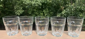 5er Set Bormioli Rocco gehärtet 8 getäfelte Gläser Becher 4,25” hoch 3,5” Durchmesser - Bild 1 von 5