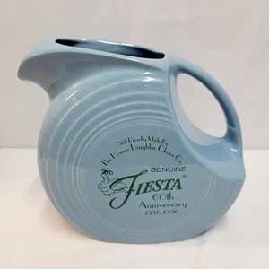 Fiesta 60th Anniversary Fiestaware Periwinkle Blue Large Disc Pitcher - Picture 1 of 5